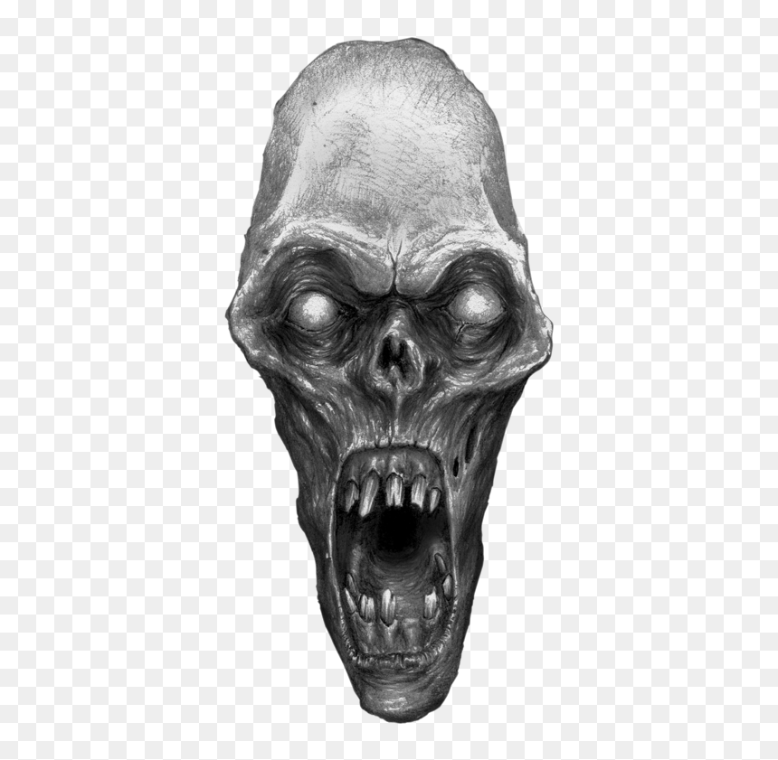 Dark Drawing, HD Png Download - demon skull png