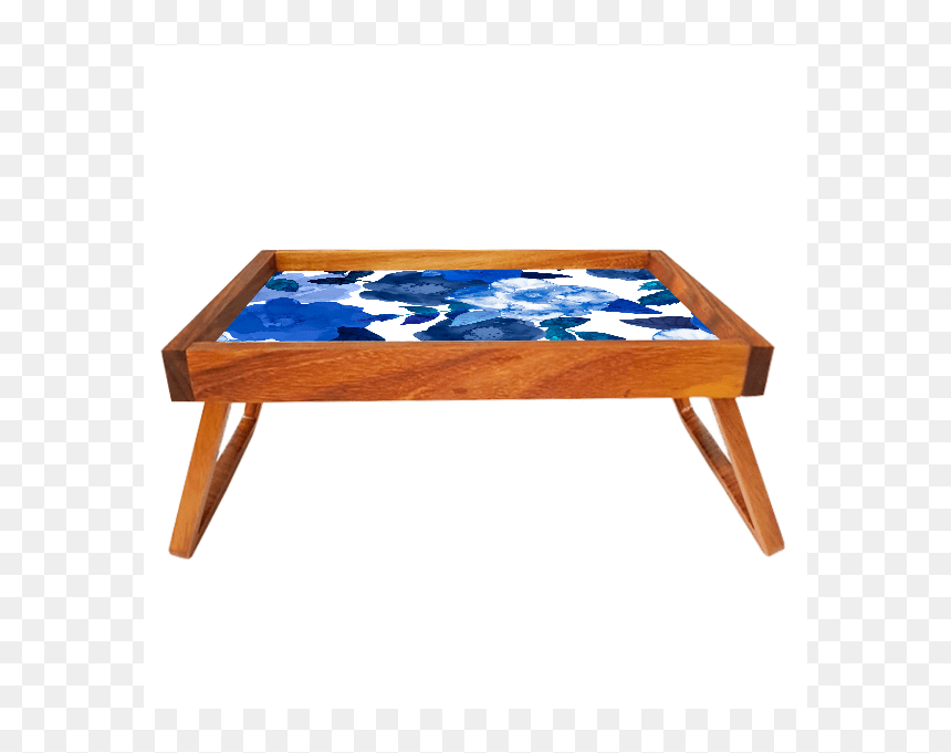 Charola De Servicio Con Patas Flores Azul Rey"
 Class="lazyload - Coffee Table, HD Png Download - flores azules png