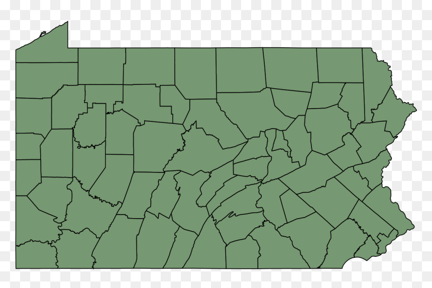 Pennsylvania County Map, HD Png Download - frogger png