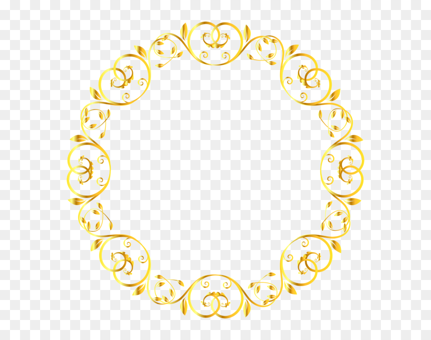Border Round Design Png, Transparent Png - paisley border png