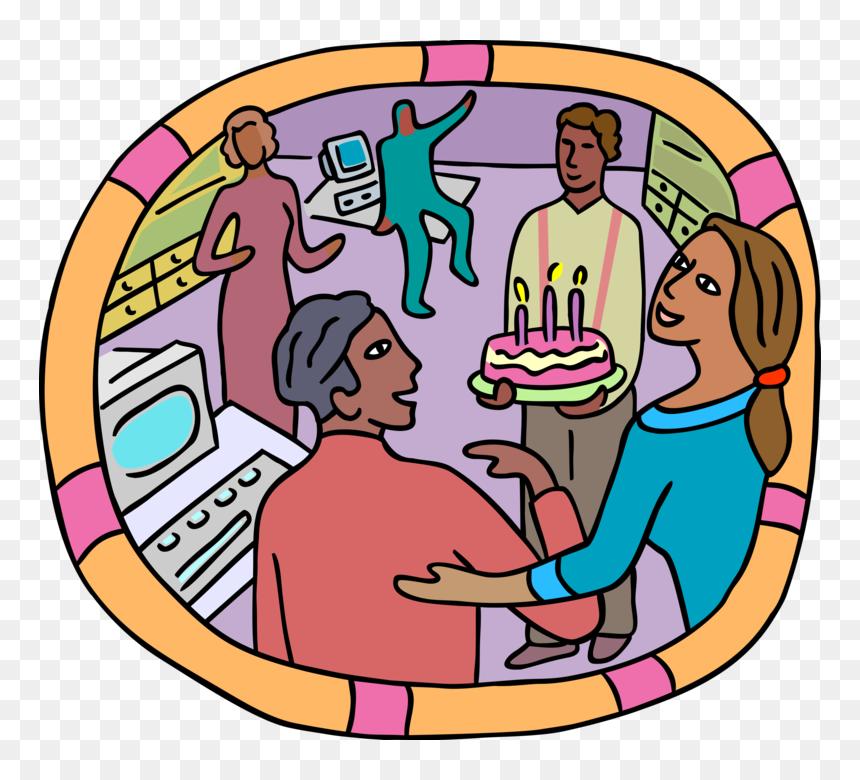 Vector Illustration Of Office Party Birthday Celebrations - Office Birthday Celebrations, HD Png Download - celebration vector png