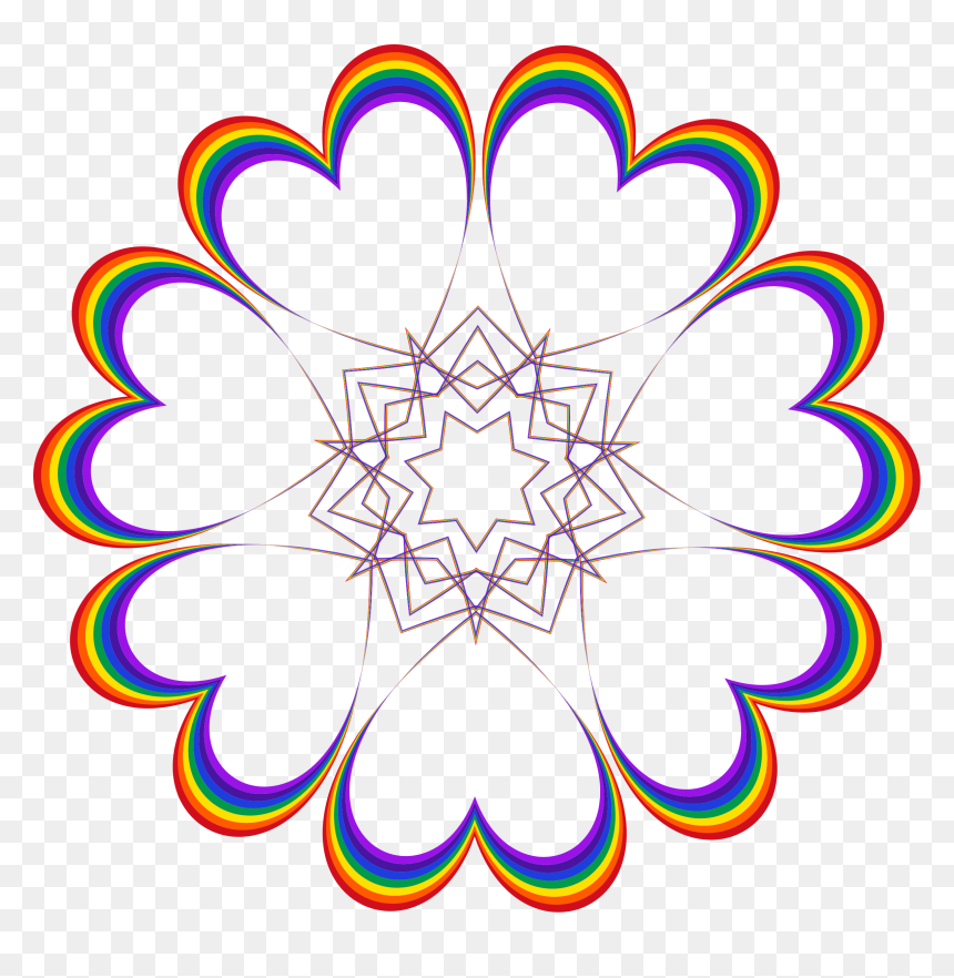 Rainbow Heart Star Clip Arts - Česká Zemědělská Akademie V Humpolci, HD Png Download - rainbow star png