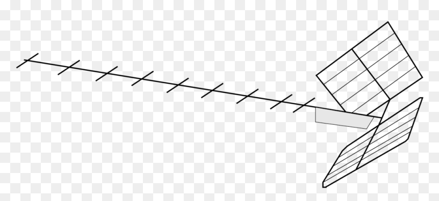 Diagram,line,parallel - Television Antenna, HD Png Download - radio antenna png