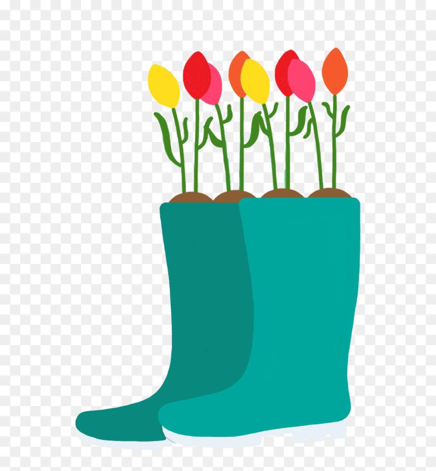 Potted Plants Garden Welly - Clipart Old Wellington Boots, HD Png Download - garden plants png
