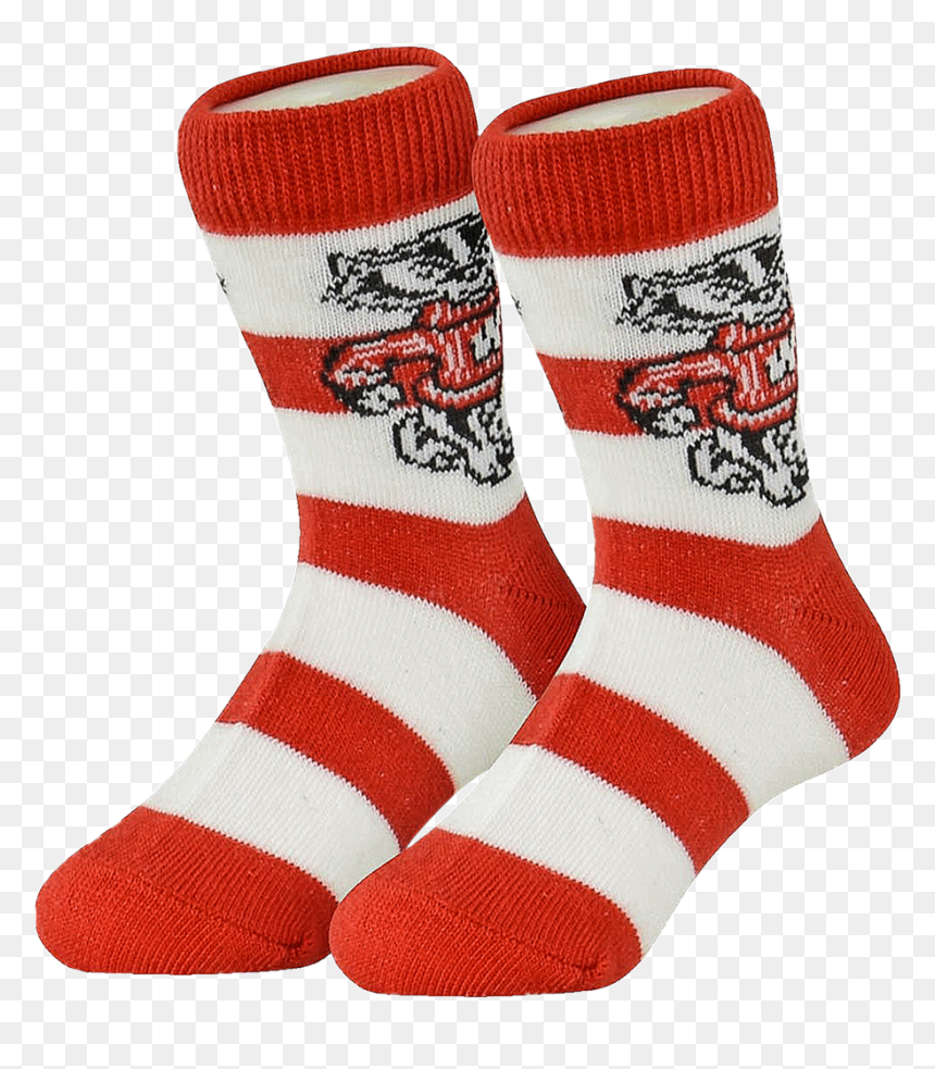 Sock, HD Png Download - red and white stripes png