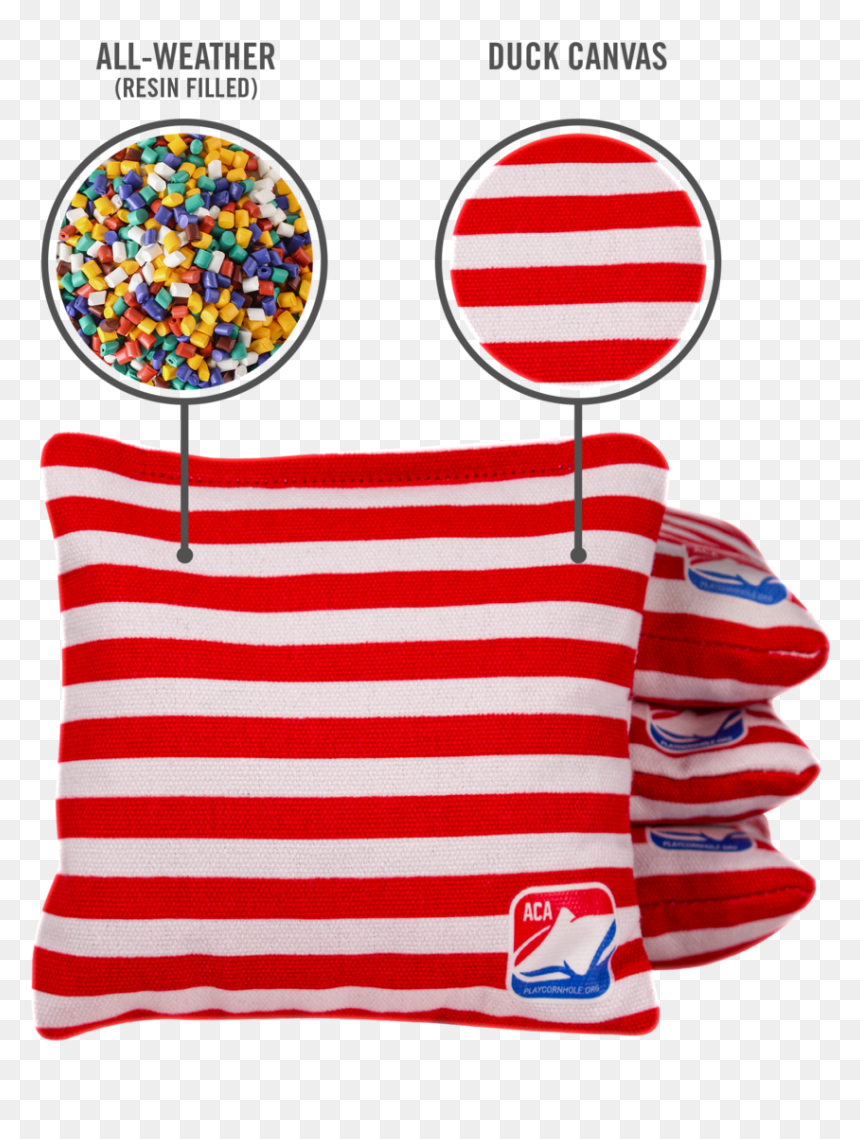 Corn Filled Cornhole Bags, HD Png Download - red and white stripes png