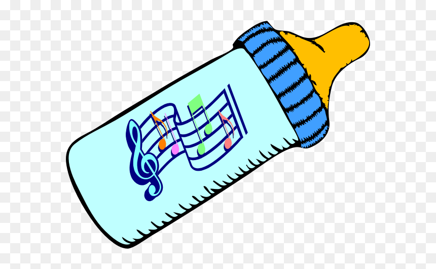 Baby Bottle And Music - Transparent Background Baby Bottle Clipart, HD Png Download - baby bottle clipart png