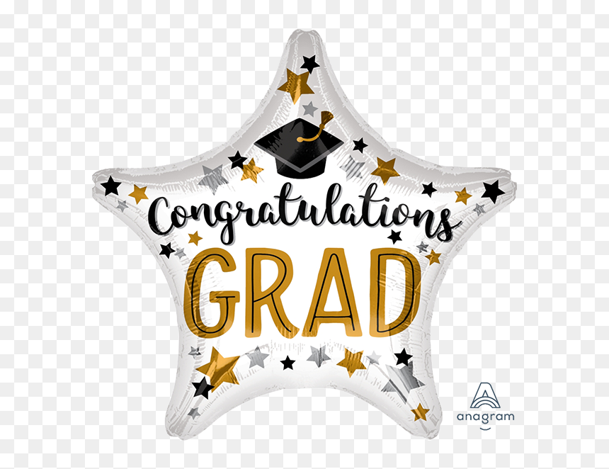 Congratulations Grad Star Foil Balloons - Congrats Star Foil Balloon, HD Png Download - congrats grad png