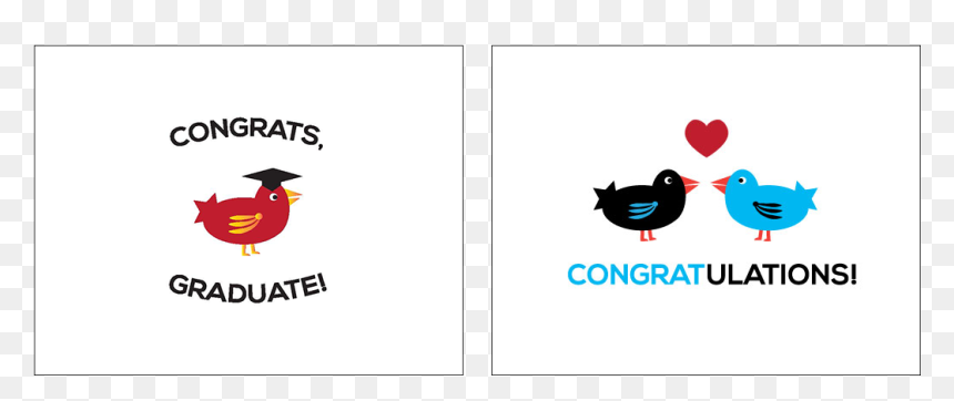 Little Birdie Card Fronts - Clip Art, HD Png Download - congrats grad png