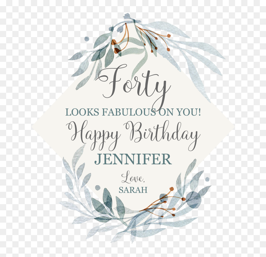 Watercolor Frame With Leaves - Wedding, HD Png Download - watercolor frame png