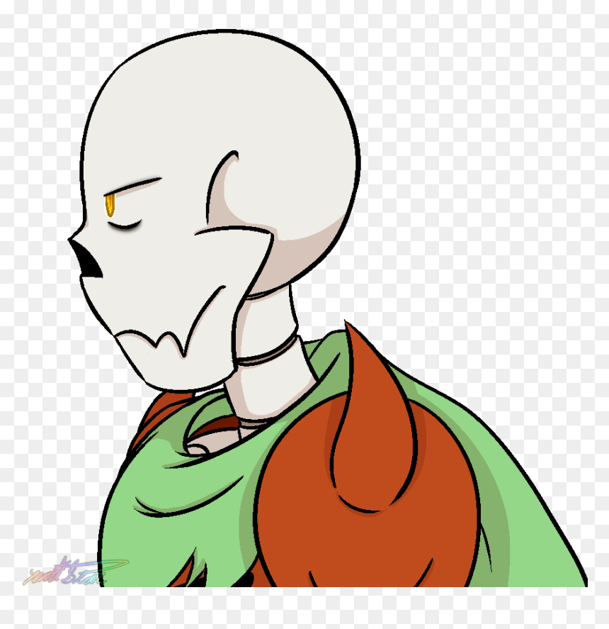 Pumpkin Papyrus - Hmm - - - Cartoon, HD Png Download - papyrus face png