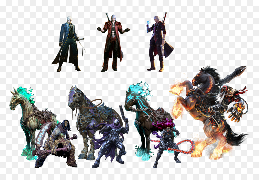 The Legacy Of Sparda Vs The Last Of The Nephilim - War's Horse Darksiders, HD Png Download - dante dmc png