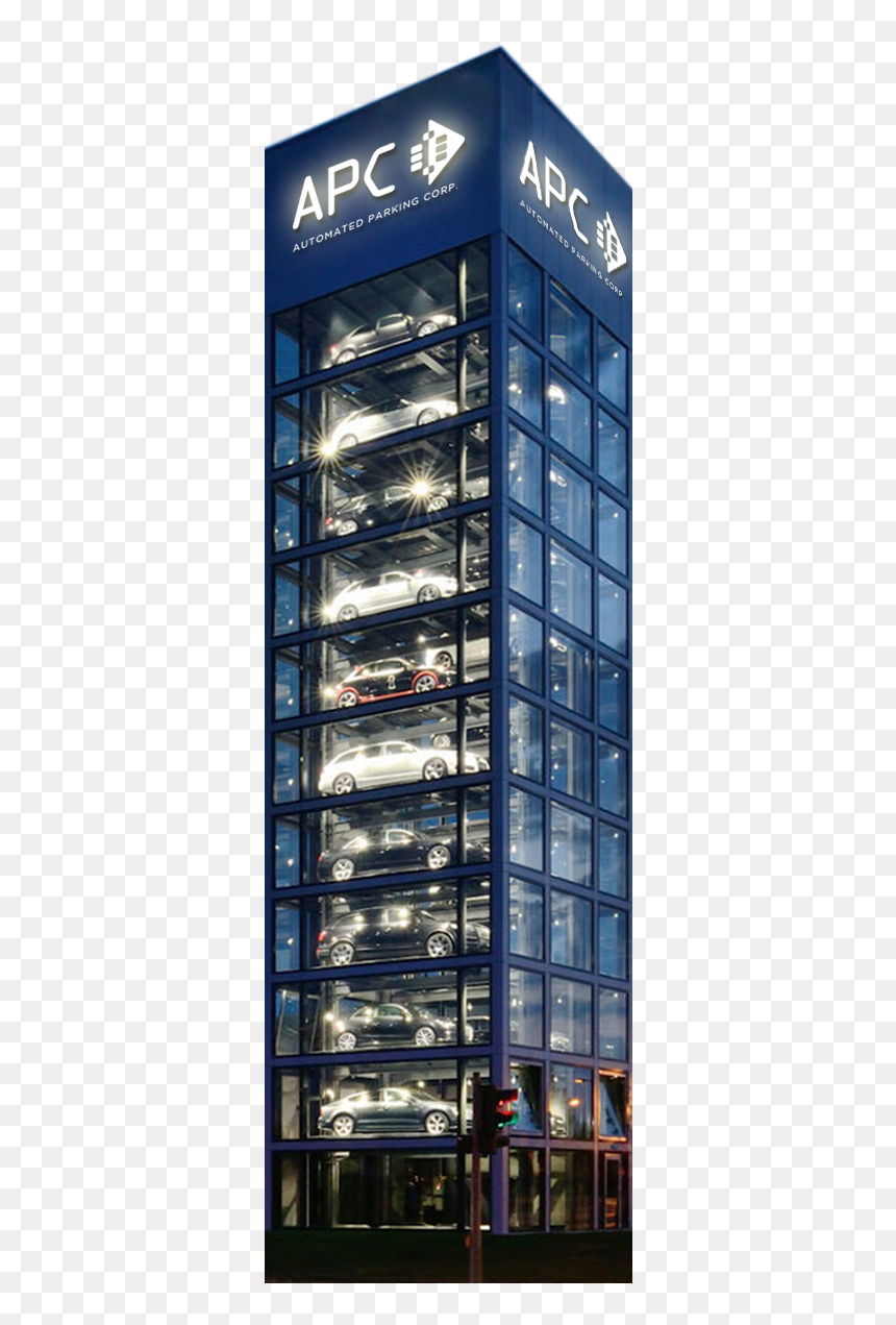 Automated Parking On Building, HD Png Download - parked car png
