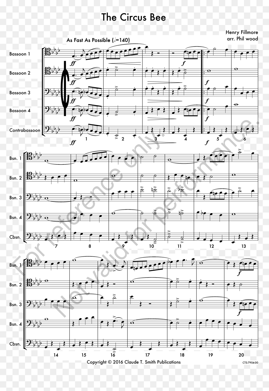 Sheet Music, HD Png Download - bassoon png