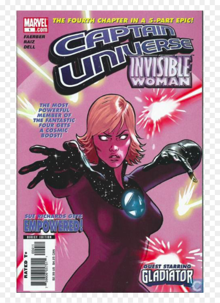 Captain Universe / Invisible Woman, HD Png Download - black widow comic png
