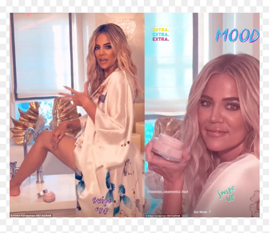 B Tight Booty Mask Before And After, HD Png Download - khloe kardashian png