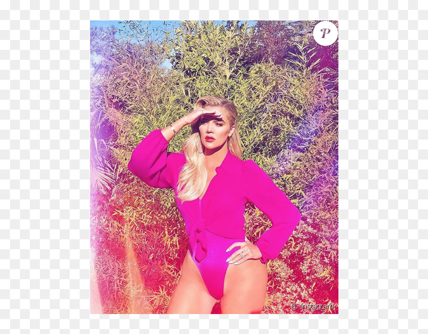 Khloe Kardashian Hot Pink Bodysuit, HD Png Download - khloe kardashian png