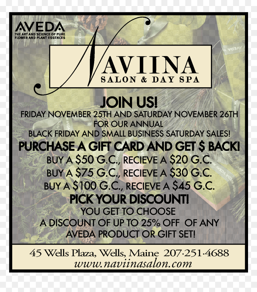 Aveda, HD Png Download - small business saturday png