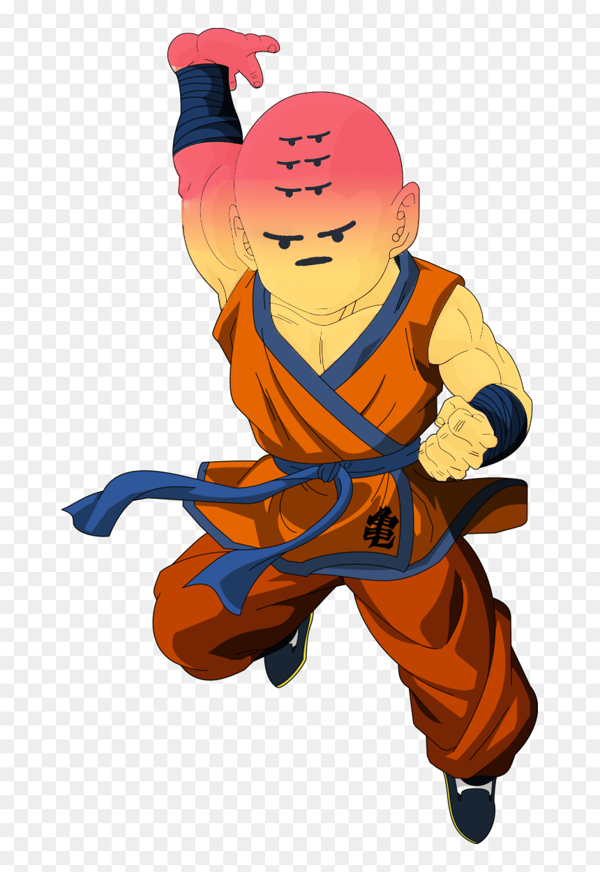 Saiyan Saga Krillin, HD Png Download - angery png