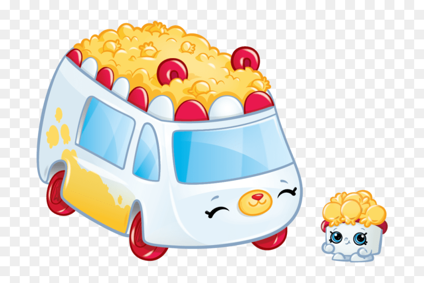 Cutie Cars Popcorn Moviegoer, HD Png Download - shopkin png