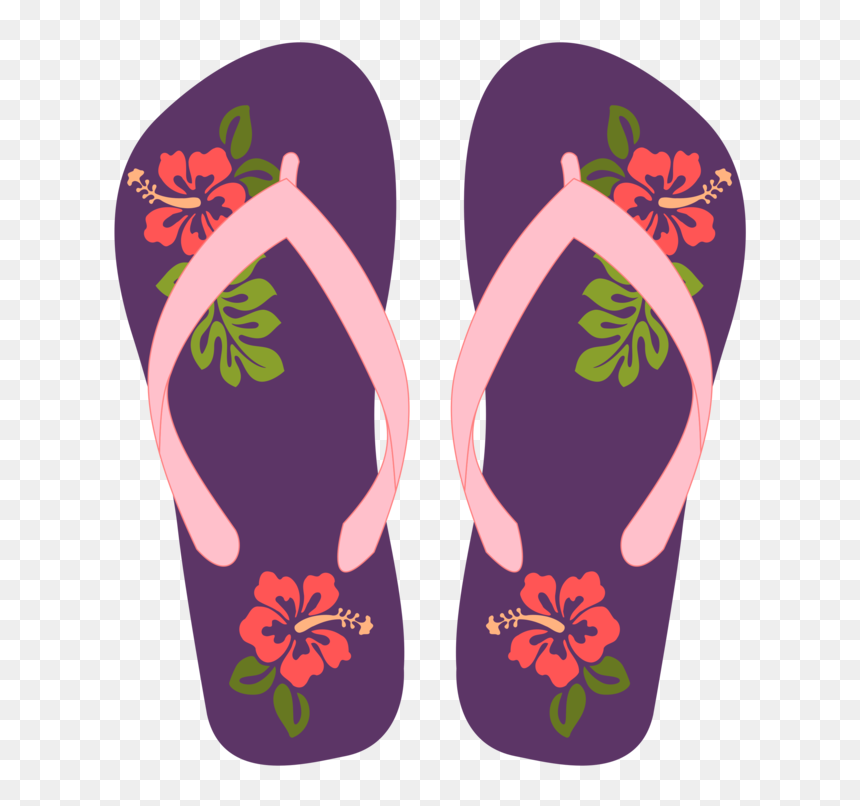 Red Flip Flop Clipart, HD Png Download - chancla png