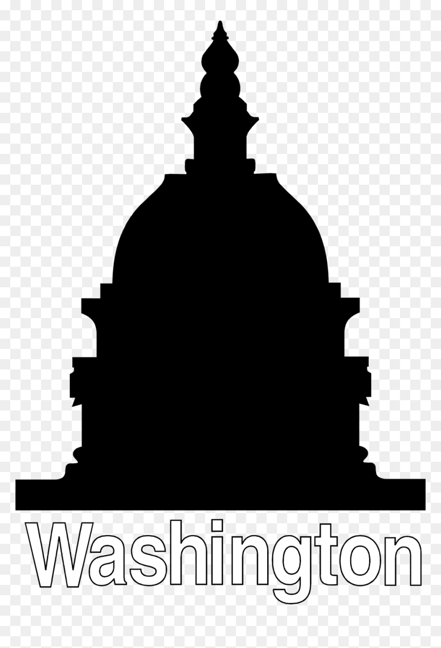 Capitol Building Silhouette, HD Png Download - barbie silhouette png