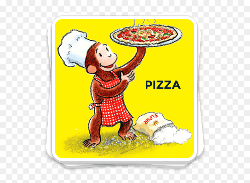 Curious George Books, HD Png Download - cartoon pizza png