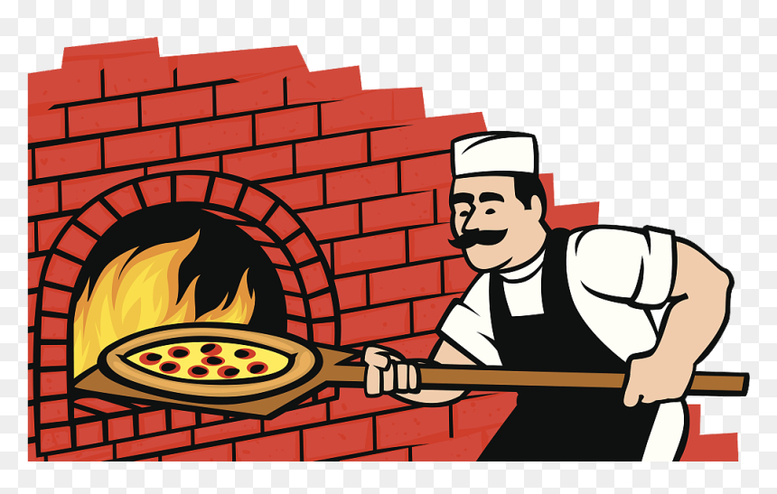 Brick Oven Pizza Clipart, HD Png Download - cartoon pizza png