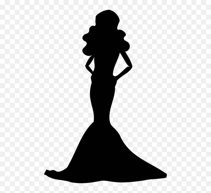 Silhouette De Barbie, HD Png Download - barbie silhouette png