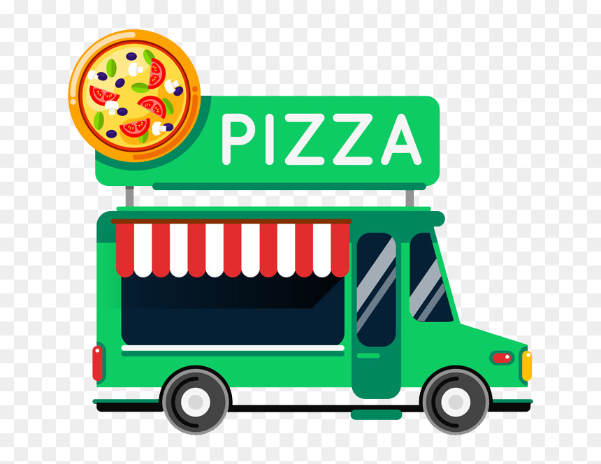 Food Truck Pizza Png, Transparent Png - cartoon pizza png
