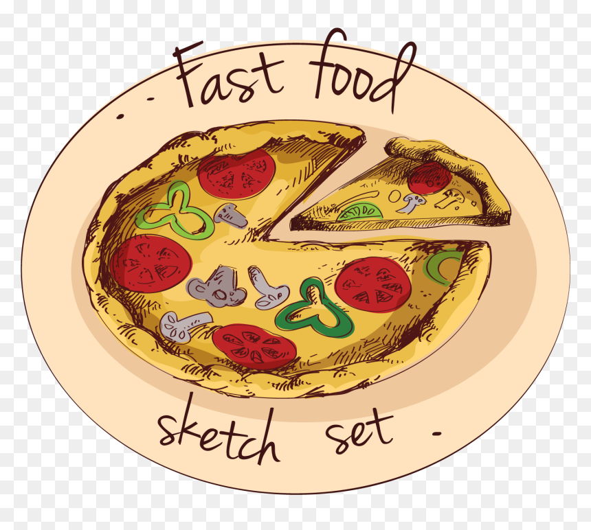 Fast Food, HD Png Download - cartoon pizza png