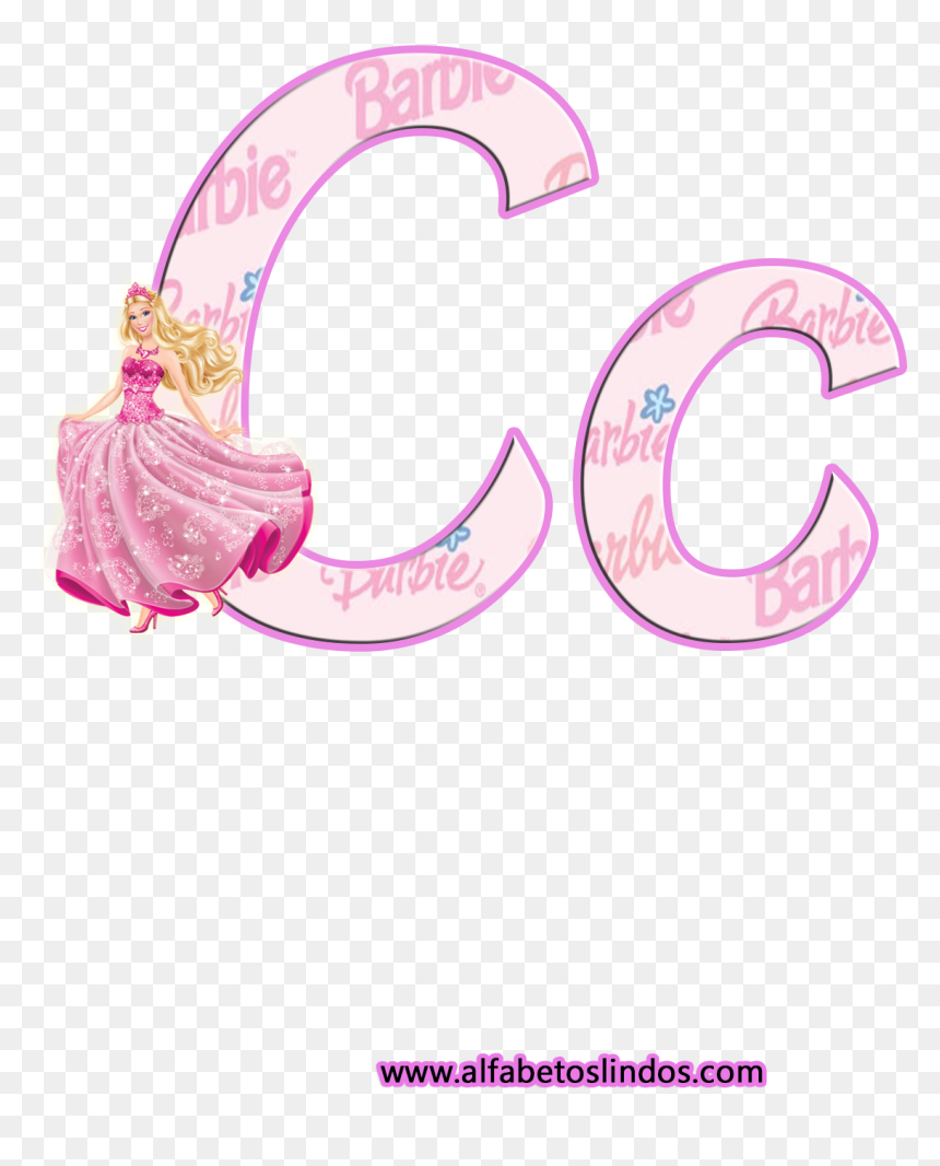 Alfabeto Da Barbie Para Imprimir, HD Png Download - barbie silhouette png