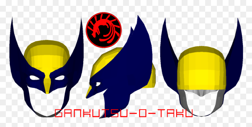 Mascara Wolverine Pepakura, HD Png Download - wolverine mask png