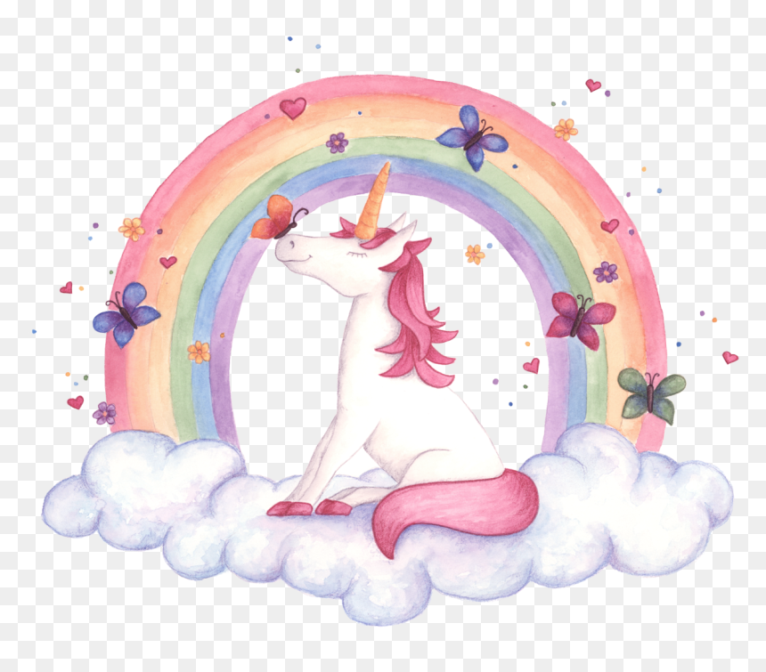 Watercolour Painting Unicorn, HD Png Download - kite clipart png