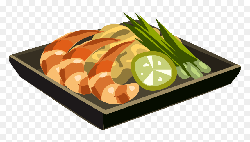 Cartoon Plate Of Food, HD Png Download - sushi clipart png