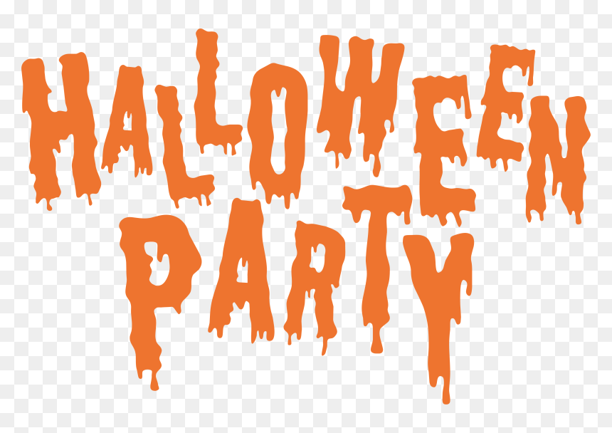 Halloween Party Clipart Black And White, HD Png Download - party clipart png