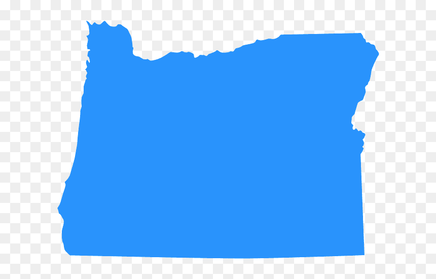 Silhouette Oregon State Outline, HD Png Download - montana outline png