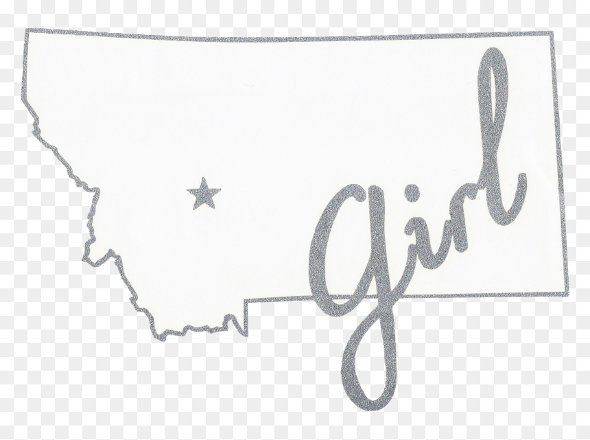 Drawing, HD Png Download - montana outline png