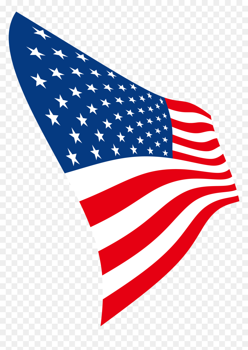 Bandera De Estados Unidos Plana Png, Transparent Png - american flag clipart png