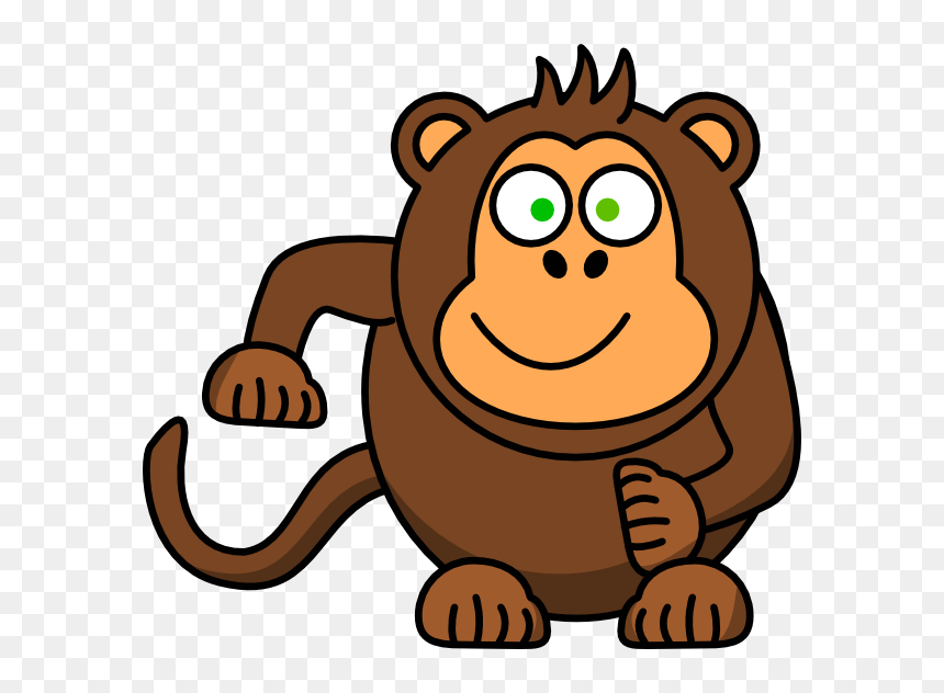 Cartoon Monkey, HD Png Download - monkey clipart png