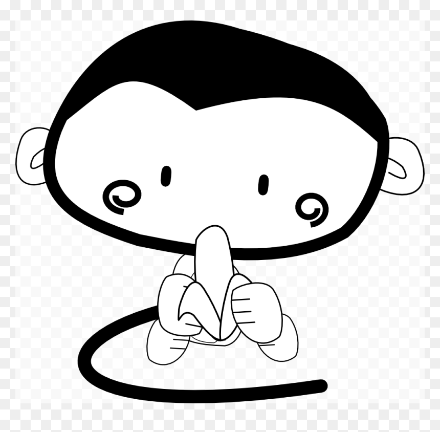 Cute Monkey, HD Png Download - monkey clipart png