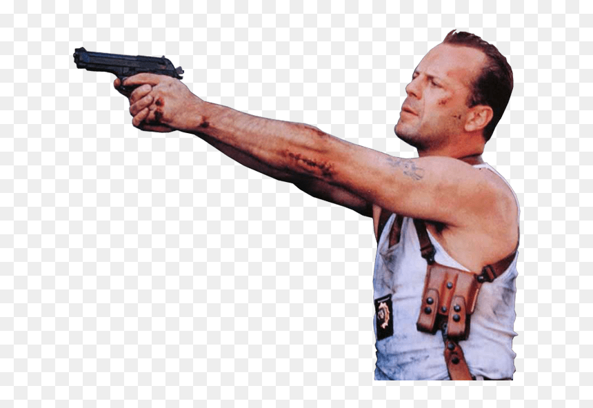 Bruce Willis Die Hard Png, Transparent Png - arma png