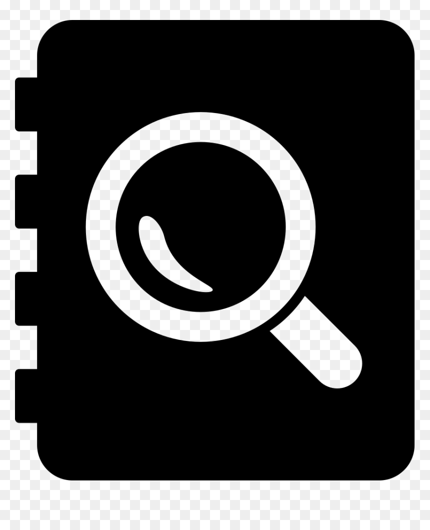 Magnifying Glass With Book Icon, HD Png Download - white magnifying glass png