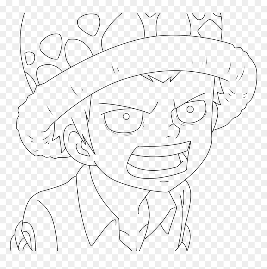 Line Art, HD Png Download - trafalgar law png