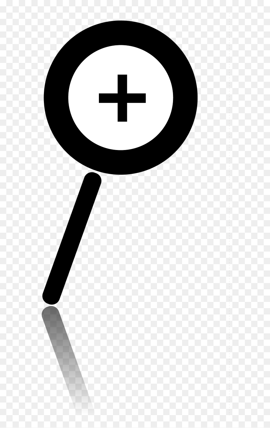 Cross, HD Png Download - white magnifying glass png