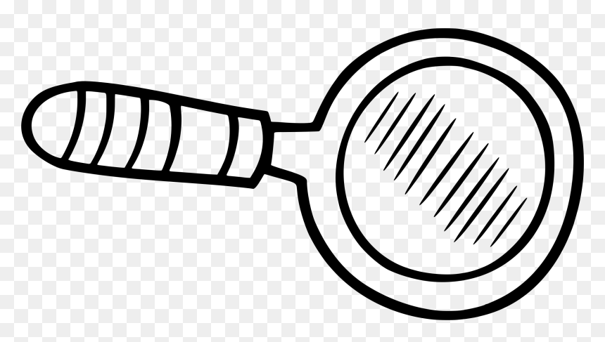 Line Art, HD Png Download - white magnifying glass png
