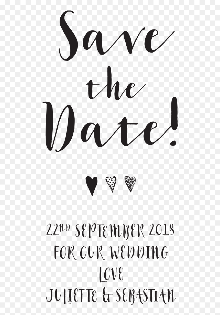 Calligraphy, HD Png Download - save the date stamp png