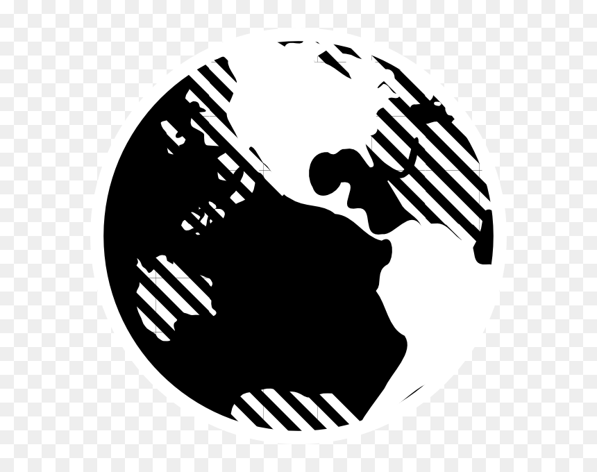 Earth Black And White, HD Png Download - earth symbol png