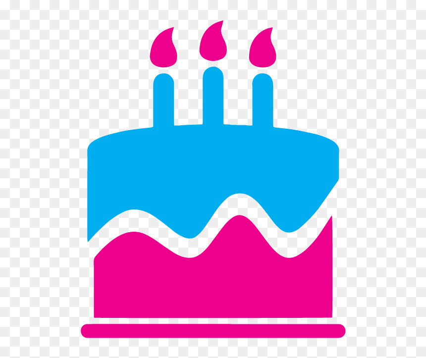 Birthday Icon Png Black, Transparent Png - birthday cake icon png