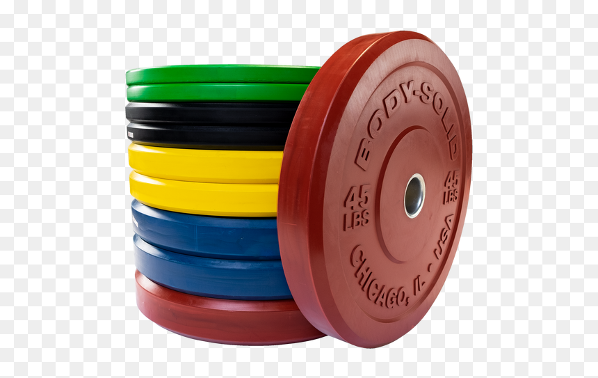 Body Solid Chicago Extreme Colored Bumper Plates, HD Png Download - stack of plates png